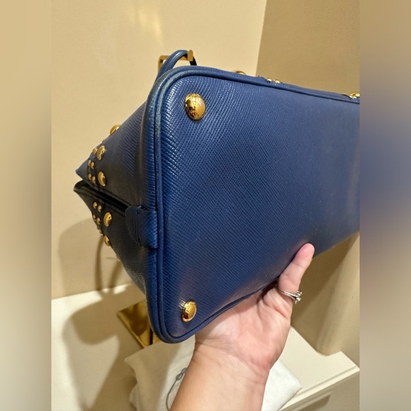 Prada Studded Saffiano Turn Lock Tote - Picture 6 of 16